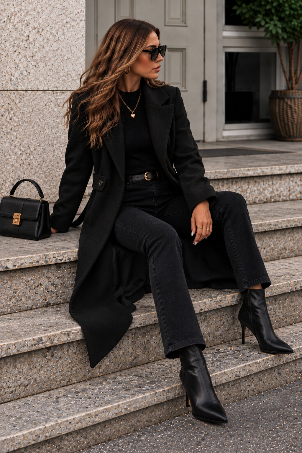 Lapel Collar Longline Coat