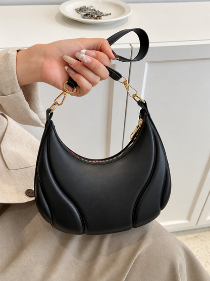 Solid Color Shoulder Bag