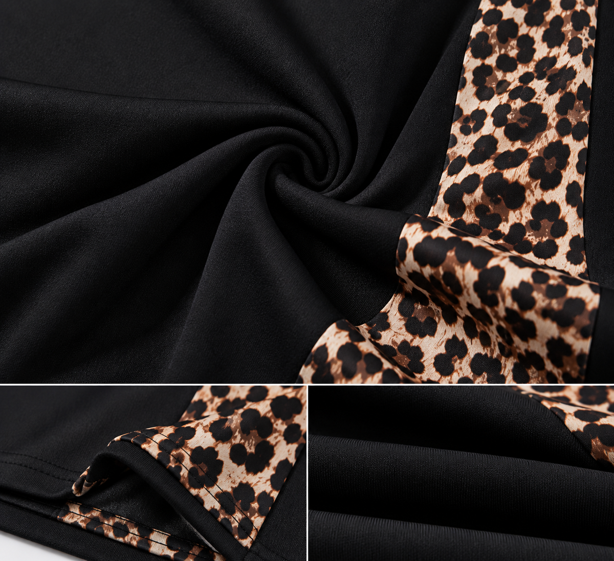 Plus Size Leopard Print Wide Leg Pants