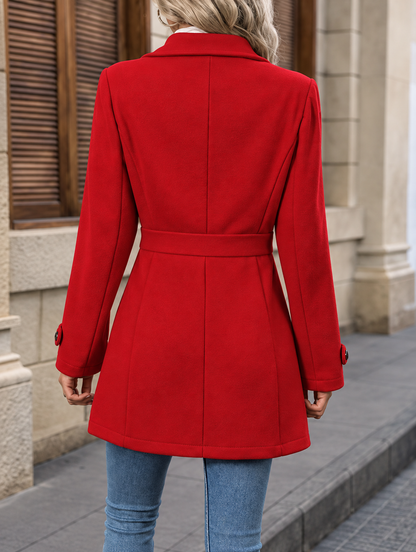 Collared Neck Button Up Coat