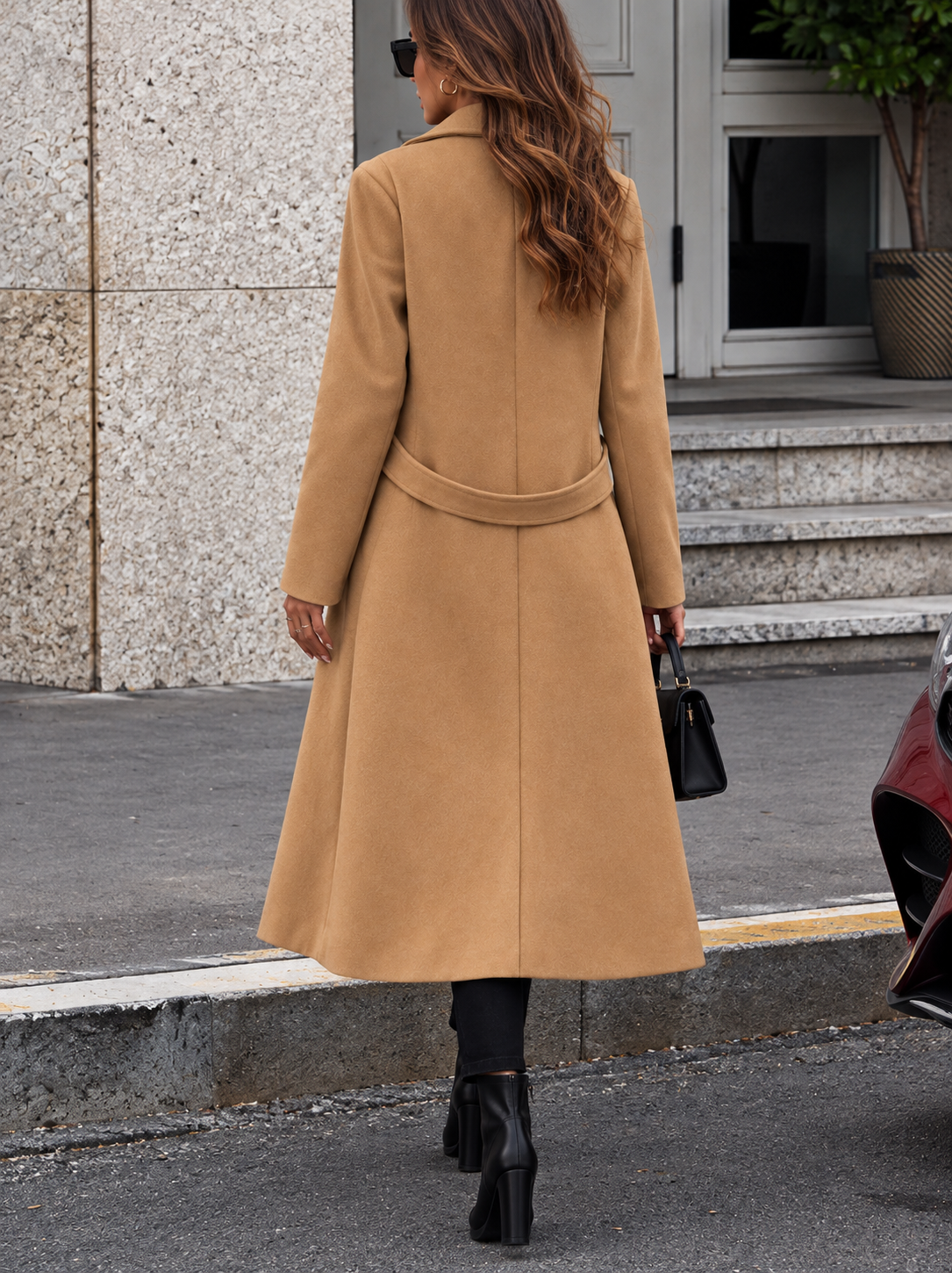 Lapel Collar Longline Coat