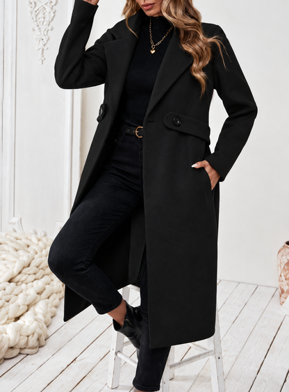 Lapel Collar Longline Coat