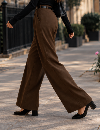 Wide Leg Pleated Pants