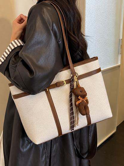 Decorative Buckle Tote Bag