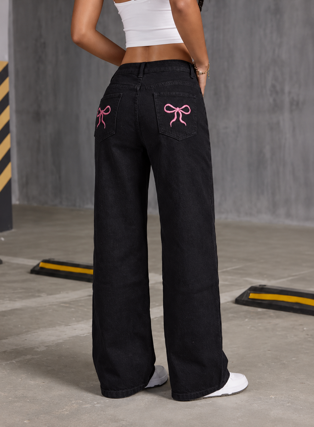 High-Waisted Wide-Leg Jeans