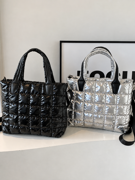 Bubble Textured Tote Crossbody Bag