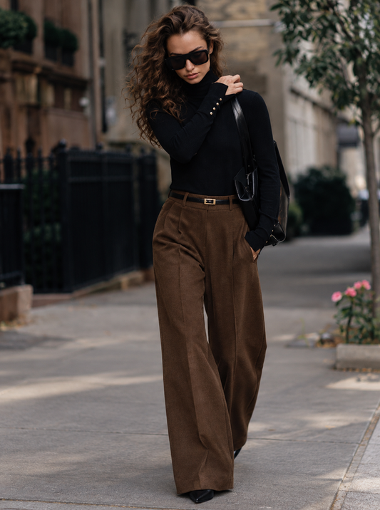 Wide Leg Pleated Pants