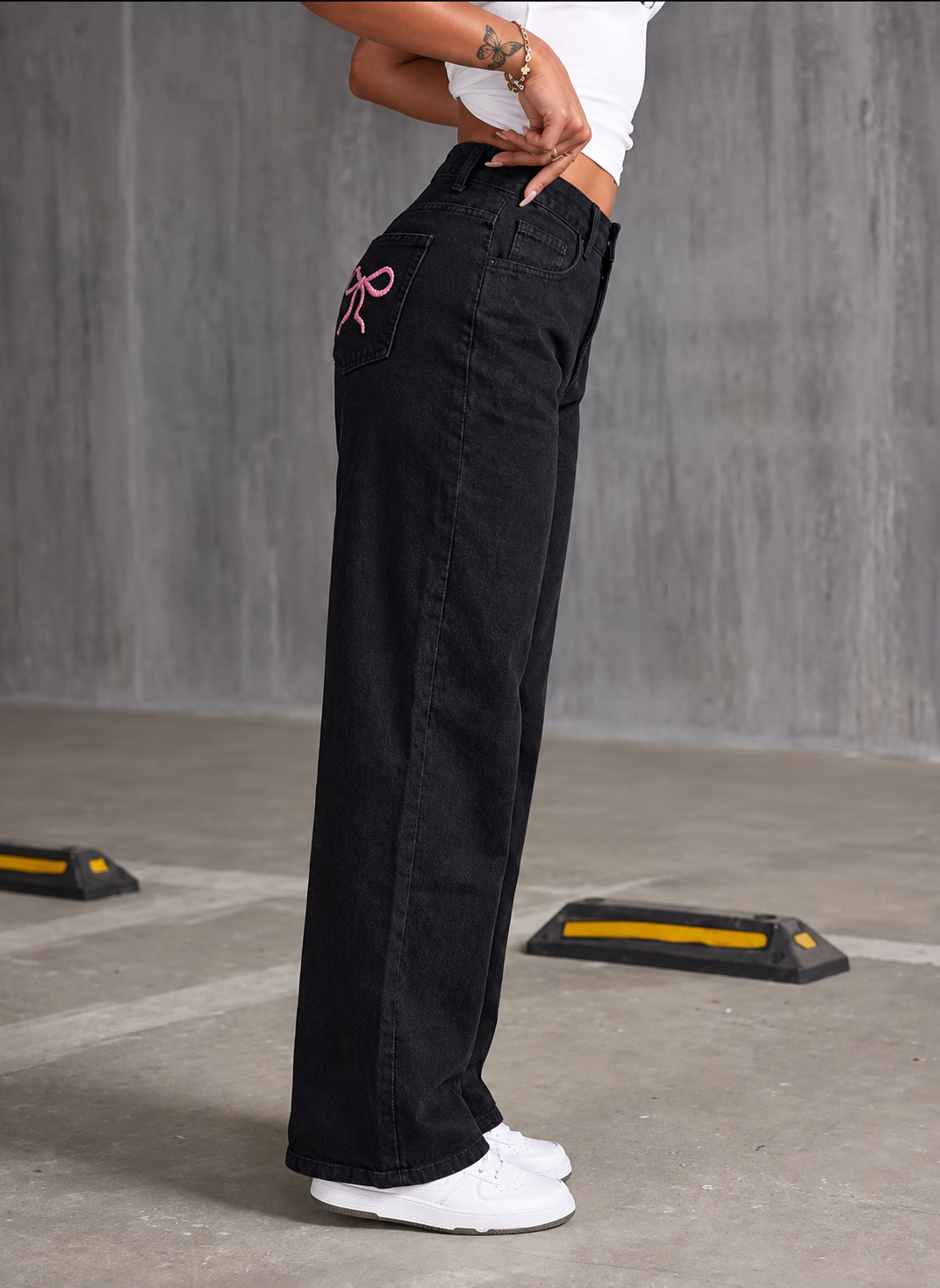 High-Waisted Wide-Leg Jeans