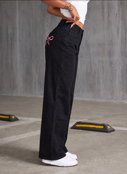 High-Waisted Wide-Leg Jeans