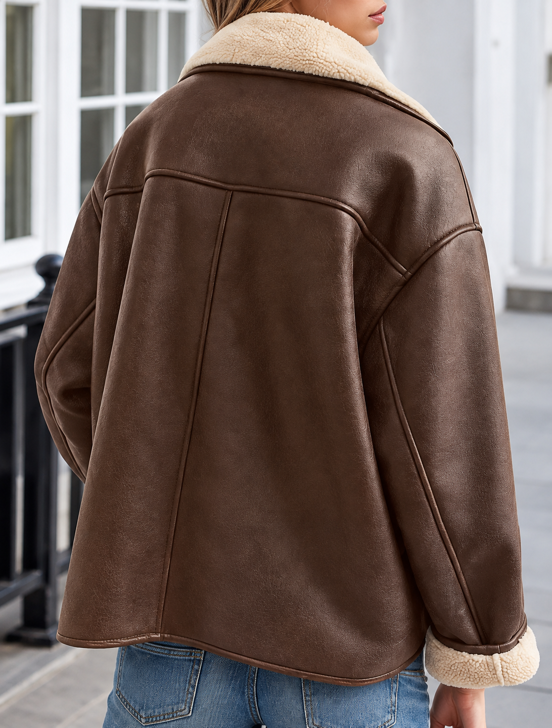 Sherpa Lined Button Down Outerwear