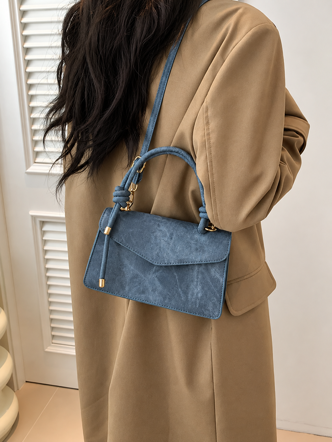 Flap Crossbody Bag with Top Handle