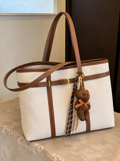 Decorative Buckle Tote Bag