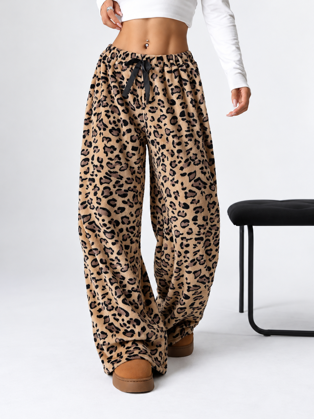Leopard Wide Leg Pants