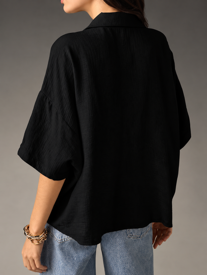 Collared Neck Half Sleeve Blouse