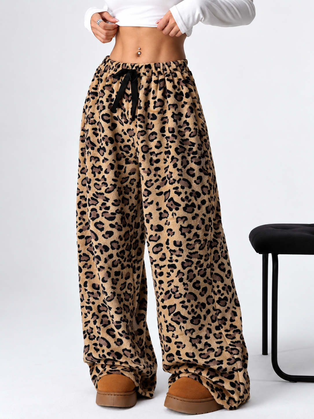 Leopard Wide Leg Pants