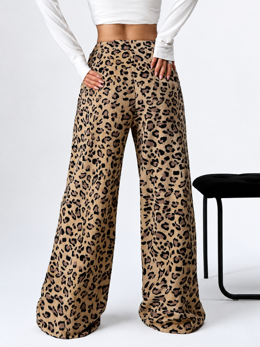 Leopard Wide Leg Pants
