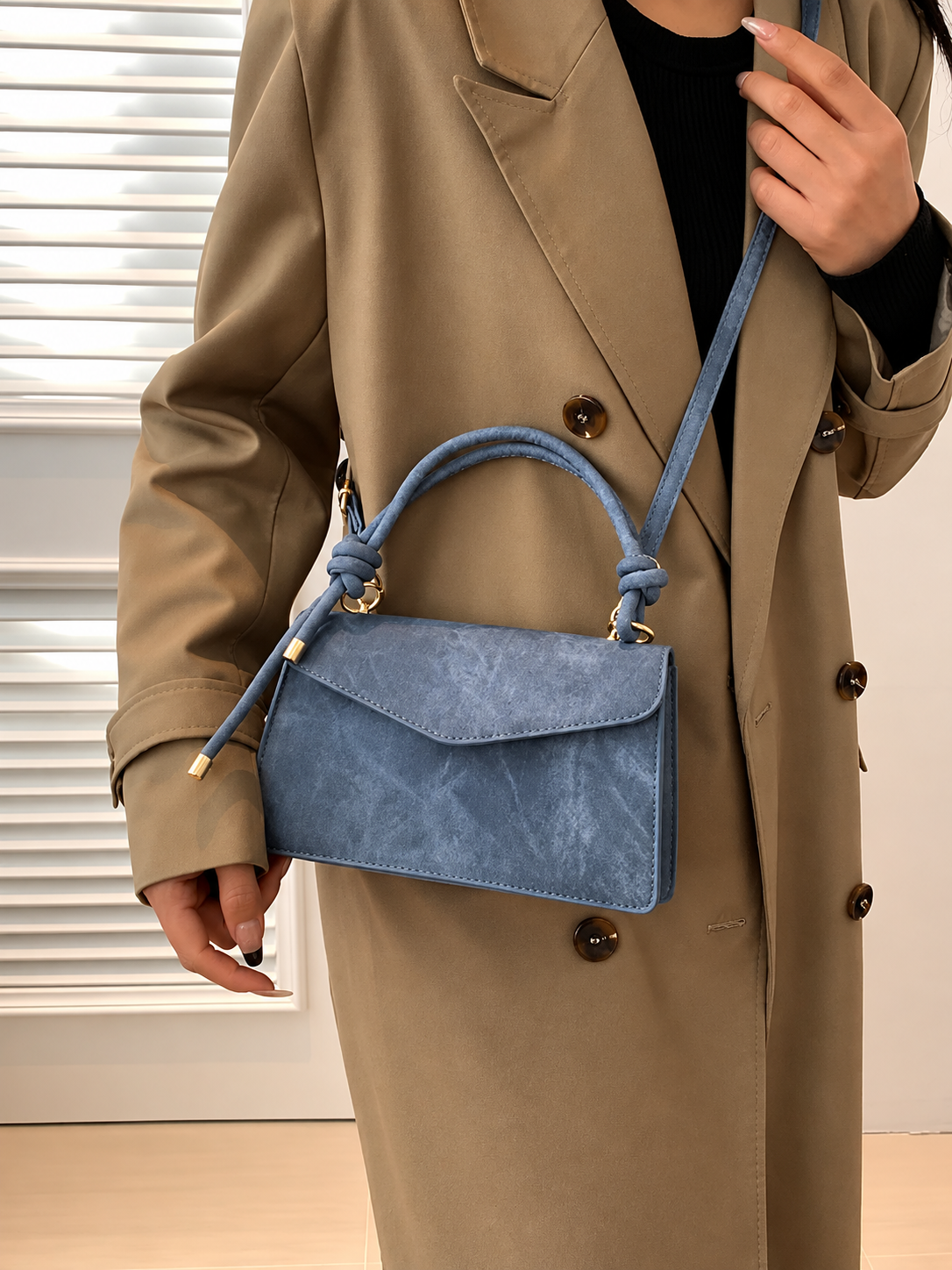 Flap Crossbody Bag with Top Handle