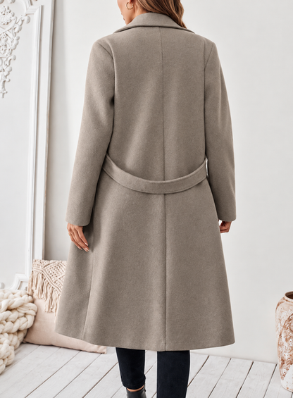 Lapel Collar Longline Coat
