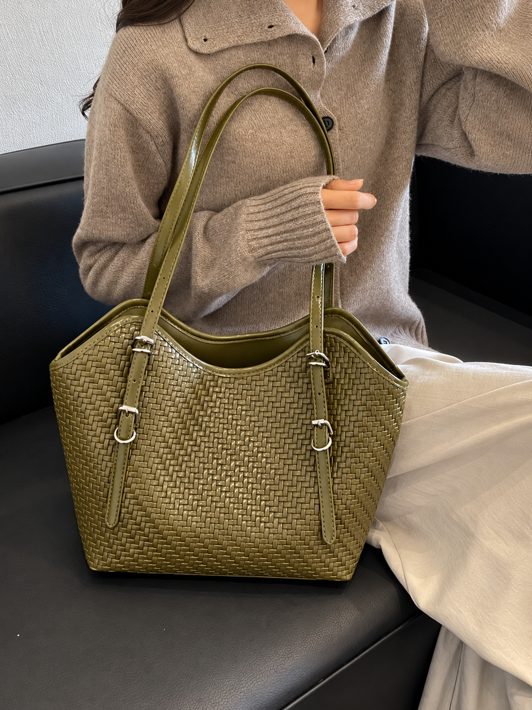 Woven Texture Tote Bag