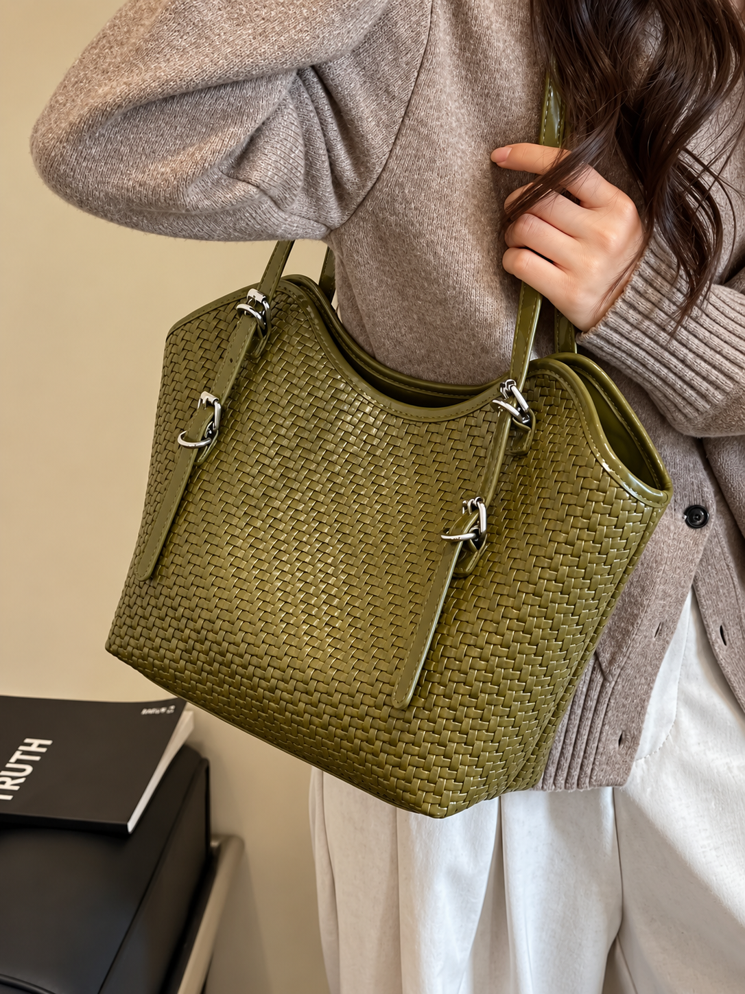Woven Texture Tote Bag