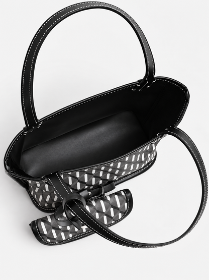 Geometric Handbag with Detachable Purse