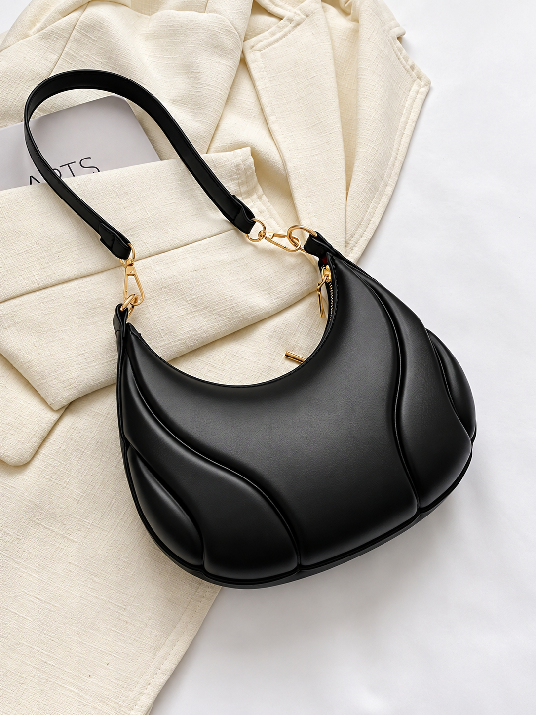 Solid Color Shoulder Bag