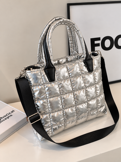 Bubble Textured Tote Crossbody Bag