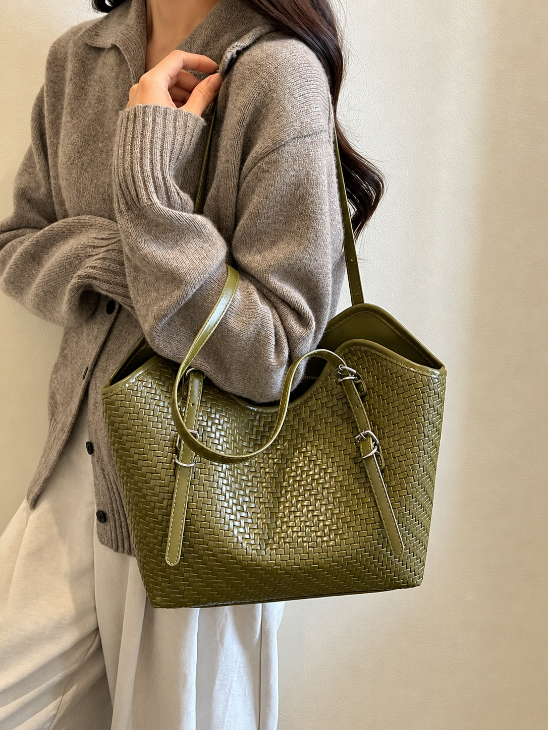 Woven Texture Tote Bag