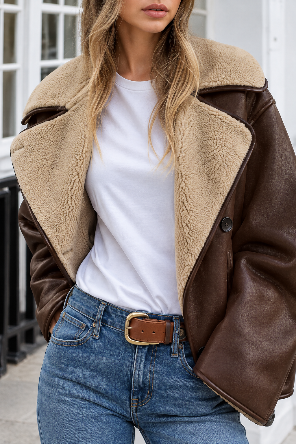 Sherpa Lined Button Down Outerwear